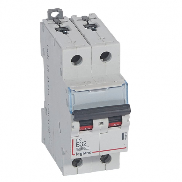WYŁĄCZNIK NADPRĄDOWY B 32A 2 POLOWY CHARAKTERYSTYKA B SERII DX3 S 312 - 408945 - LEGRAND