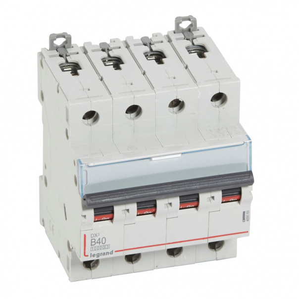 WYŁĄCZNIK NADPRĄDOWY B 40A 4 POLOWY CHARAKTERYSTYKA B SERII DX3 S 314 - 409069 - LEGRAND