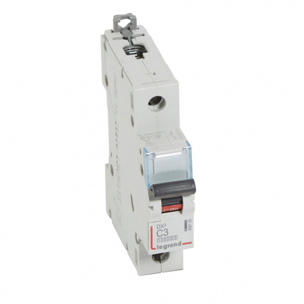 WYŁĄCZNIK NADPRĄDOWY C 3A 1 POLOWY CHARAKTERYSTYKA C SERII DX3 S 311 - 409109 - LEGRAND