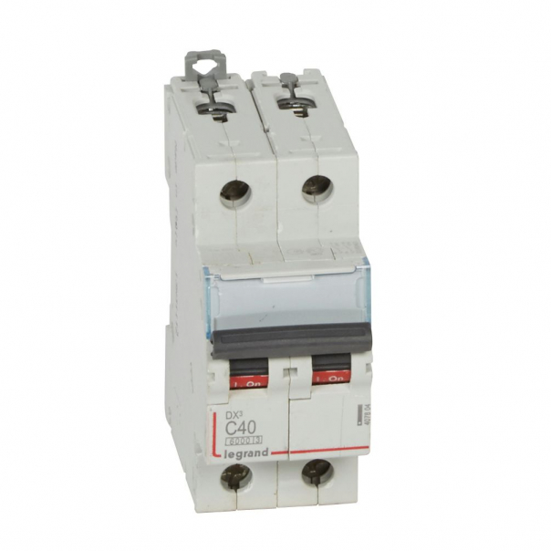 WYŁĄCZNIK NADPRĄDOWY C 40A 2 POLOWY CHARAKTERYSTYKA C SERII DX3 S 302 - 407804 - LEGRAND
