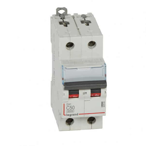 WYŁĄCZNIK NADPRĄDOWY C 50A 2 POLOWY CHARAKTERYSTYKA C SERII DX3 S 302 - 407805 - LEGRAND
