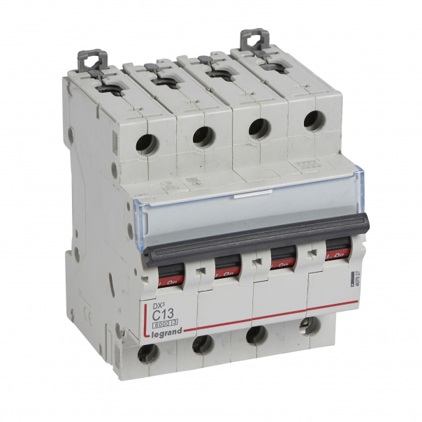 WYŁĄCZNIK NADPRĄDOWY C 13A 4 POLOWY CHARAKTERYSTYKA C SERII DX3 S 304 - 407927 - LEGRAND