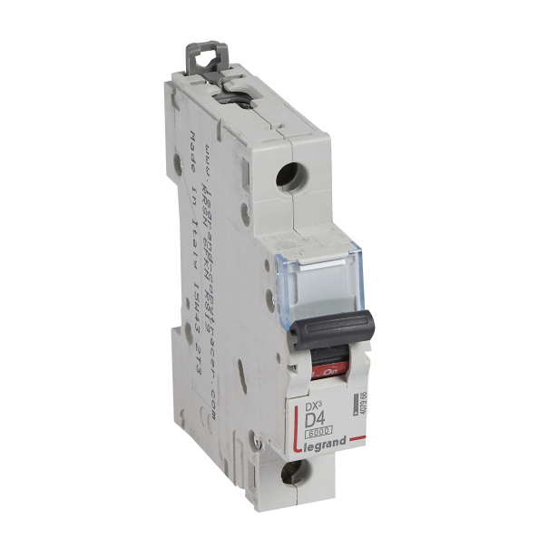 WYŁĄCZNIK NADPRĄDOWY D 4A 1 POLOWY CHARAKTERYSTYKA D SERII DX3 S 301 - 407966 - LEGRAND