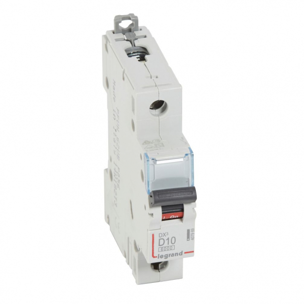 WYŁĄCZNIK NADPRĄDOWY D 10A 1 POLOWY CHARAKTERYSTYKA D SERII DX3 S 301 - 407969 - LEGRAND
