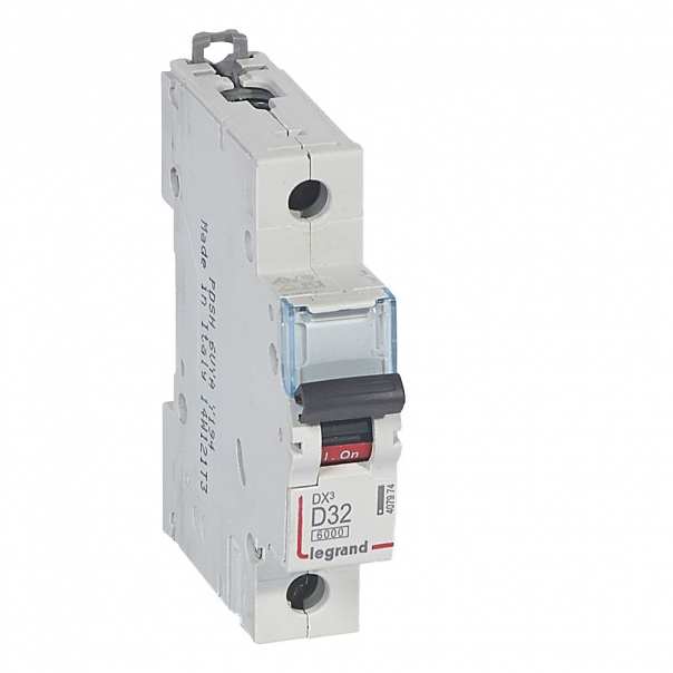 WYŁĄCZNIK NADPRĄDOWY D 32A 1 POLOWY CHARAKTERYSTYKA D SERII DX3 S 301 - 407974 - LEGRAND