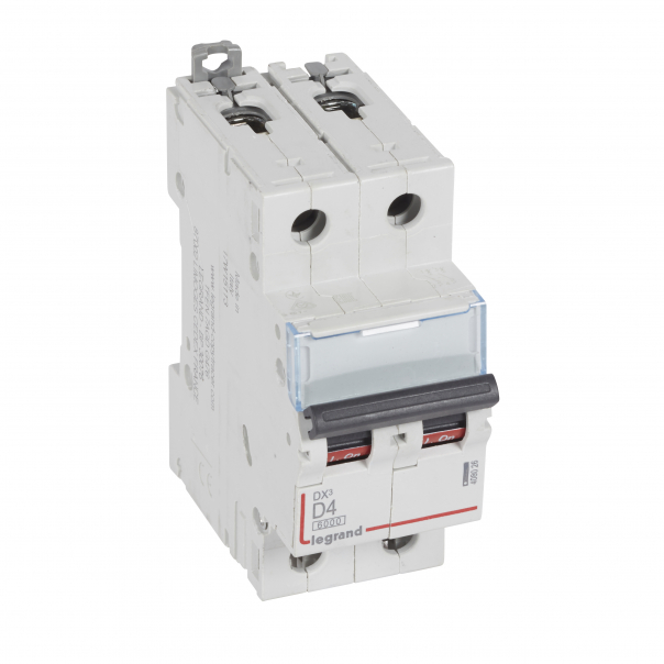 WYŁĄCZNIK NADPRĄDOWY D 4A 2 POLOWY CHARAKTERYSTYKA D SERII DX3 S 302 - 408026 - LEGRAND