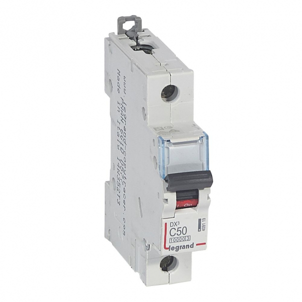 WYŁĄCZNIK NADPRĄDOWY C 50A 1 POLOWY CHARAKTERYSTYKA C SERII DX3 S311 - 409119 - LEGRAND