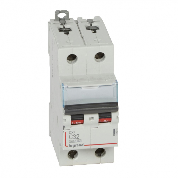 WYŁĄCZNIK NADPRĄDOWY C 32A 2 POLOWY CHARAKTERYSTYKA C SERII DX3 S312 - 409205 - LEGRAND