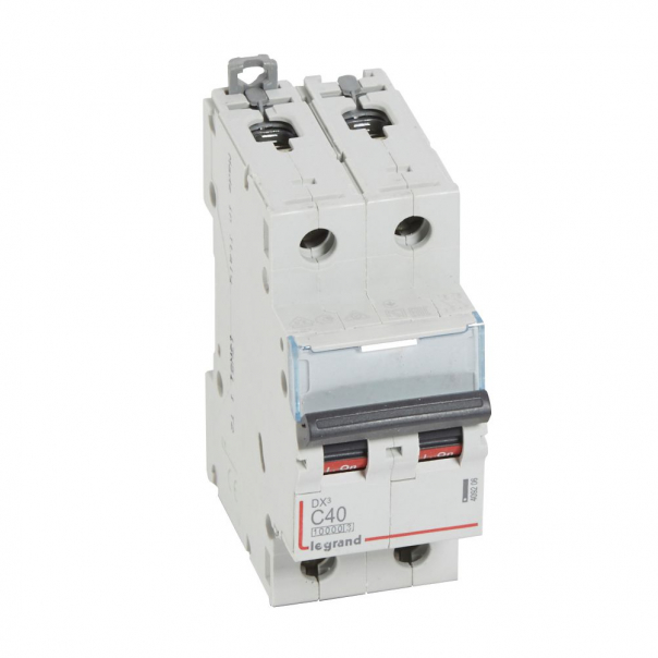 WYŁĄCZNIK NADPRĄDOWY C 40A 2 POLOWY CHARAKTERYSTYKA C SERII DX3 S312 - 409206 - LEGRAND