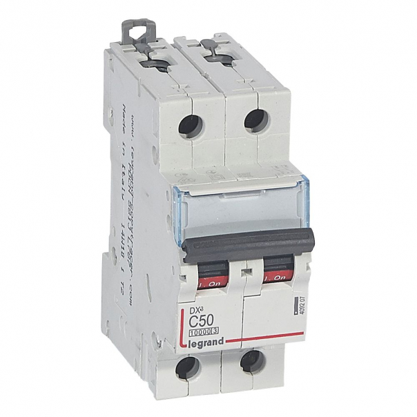 WYŁĄCZNIK NADPRĄDOWY C 50A 2 POLOWY CHARAKTERYSTYKA C SERII DX3 S312 - 409207 - LEGRAND