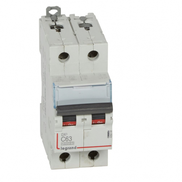 WYŁĄCZNIK NADPRĄDOWY C 63A 2 POLOWY CHARAKTERYSTYKA C SERII DX3 S312 - 409208 - LEGRAND
