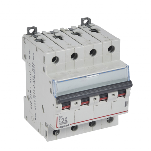 WYŁĄCZNIK NADPRĄDOWY C 0,5A 4 POLOWY CHARAKTERYSTYKA C SERII DX3 S314 - 409328 - LEGRAND