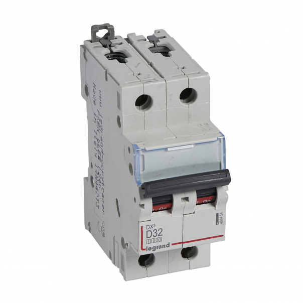 WYŁĄCZNIK NADPRĄDOWY D 32A 2 POLOWY CHARAKTERYSTYKA D SERII DX3 S312 - 409454 - LEGRAND