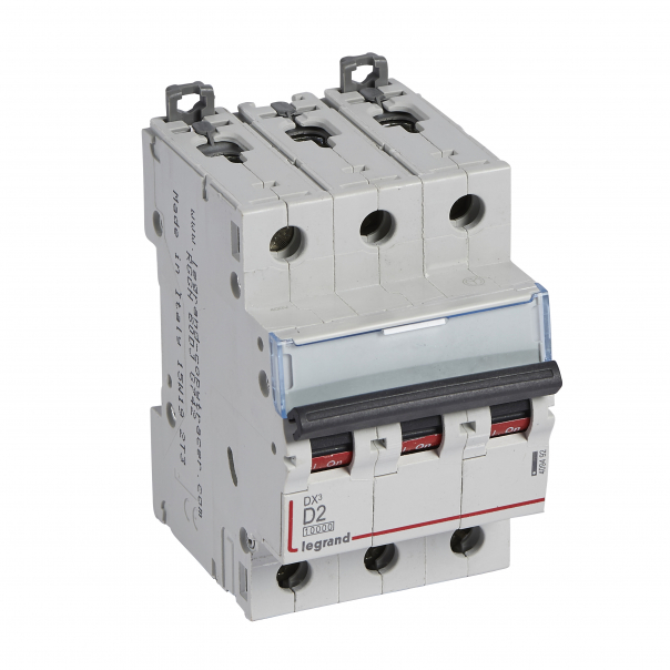 WYŁĄCZNIK NADPRĄDOWY D 2A 3 POLOWY CHARAKTERYSTYKA D SERII DX3 S313 - 409492 - LEGRAND