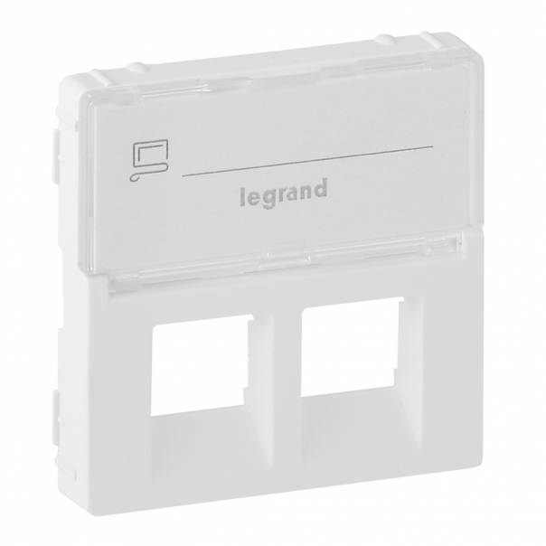 PLAKIETKA GNIAZDA 2XRJ45 Z ETYKIETĄ VALENA LIFE - 755480 - LEGRAND
