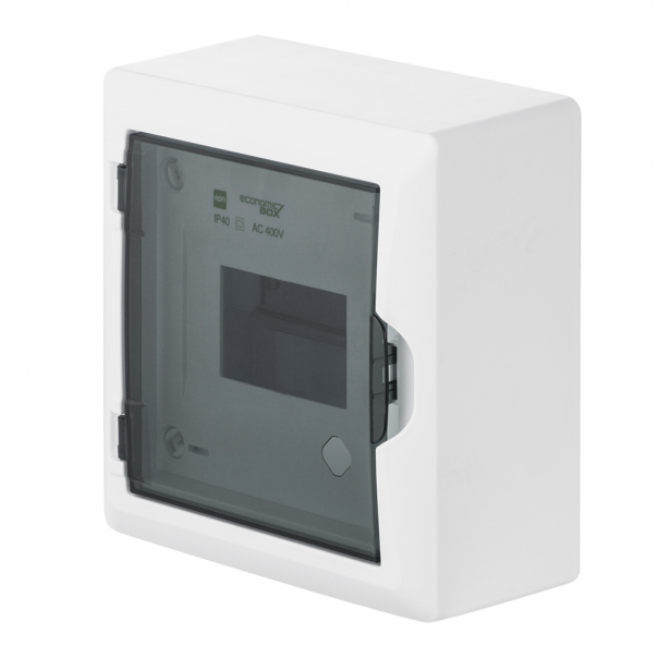 ROZDZIELNIA RN 1/6 (N+PE) IP 40 DRZWI TRANSPARENTNE DYMNE ECONOMIC BOX  - 2501-01 - ELEKTRO-PLAST NASIELSK