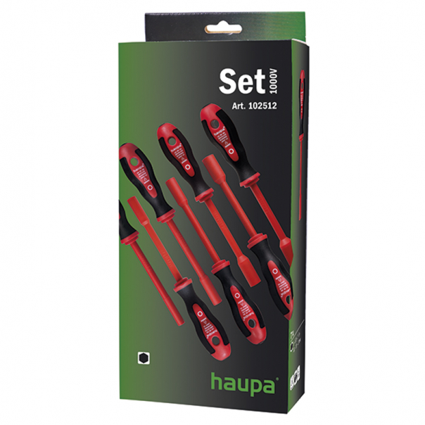 ZESTAW KLUCZY NASADOWYCH 2 K/VDE  5-13 MM 7 ELEMENTÓW - 102512 - HAUPA