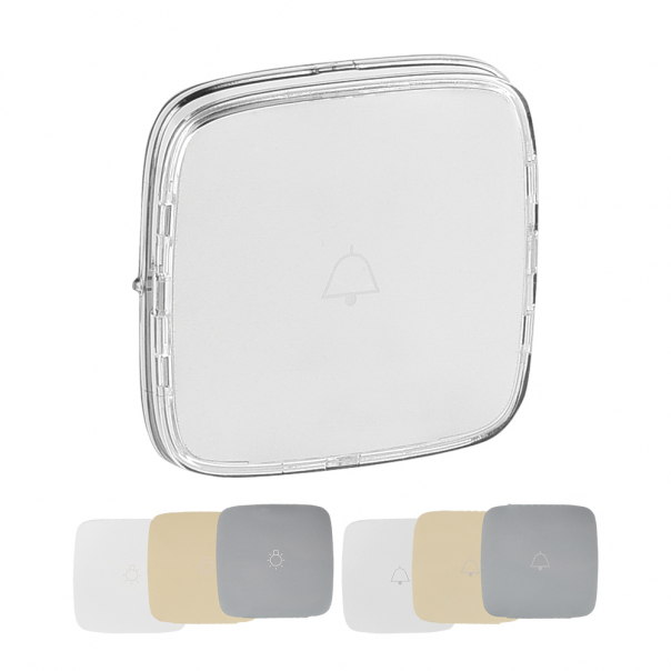 KLAWISZ PRZEZROCZYSTY DOSTARCZANY Z 3 KOLORAMI TŁA(M, KREMOWYM, ALUMINIUM ) PRZYCISKU PRZEŁĄCZNIKANEGO NO/NC Z PODŚWIETLENIEM BIAŁY VALENA ALLURE. - 755115 - LEGRAND