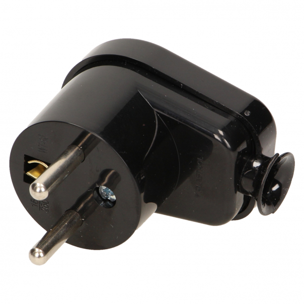 WTYCZKA KĄTOWA ROZBIERALNA 2P+Z, 16A,250V, CZARNY. - WT-16/CZARNY - ORNO