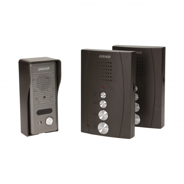Zestaw domofonowy jednorodzinny z interkomem, bezsłuchawkowy, czarny ELUVIO INTERCOM - OR-DOM-RE-920/B - ORNO