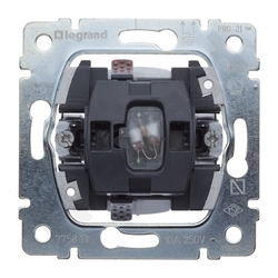 PRZYCISK JEDNOBIEGUNOWY Z PODŚWIETLENIEM 10A-250V~ SISTENA LIFE - 775813 - LEGRAND