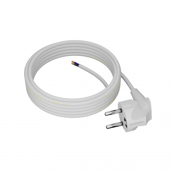 PP-50/10M/3X1/OMY ŻO/BIAŁY Przwód przyłączeniowy w wtyczką kątowa Unischucko 3x1 OMY żo - PP-50/10M/3X1/OMY ŻO/BIAŁY - PLASTROL
