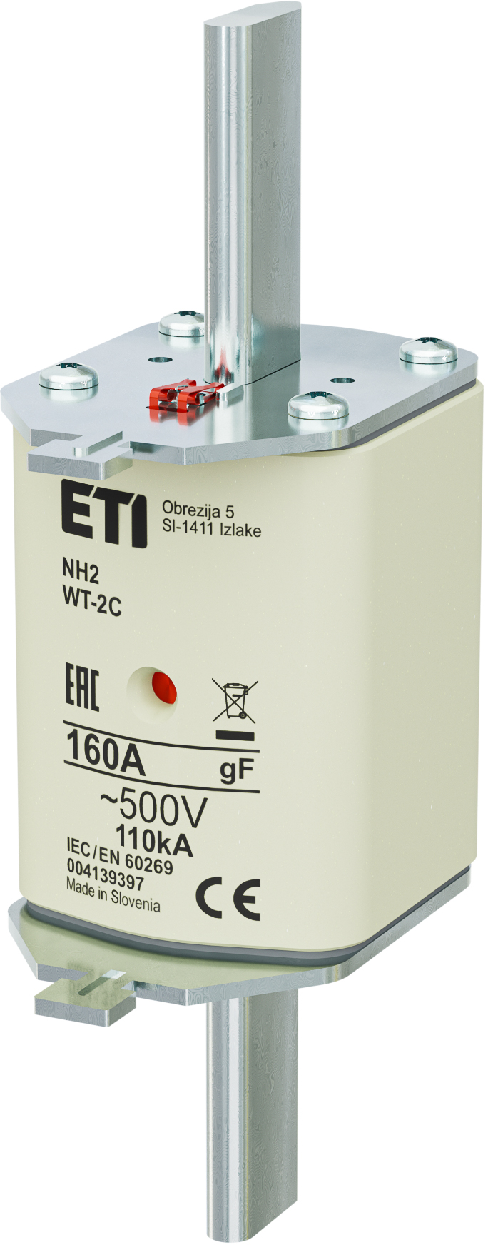 Wkładka topikowa NH - szybka / KOMBI NH2/WT-2C gF 160A/500V - 004139397 - ETI