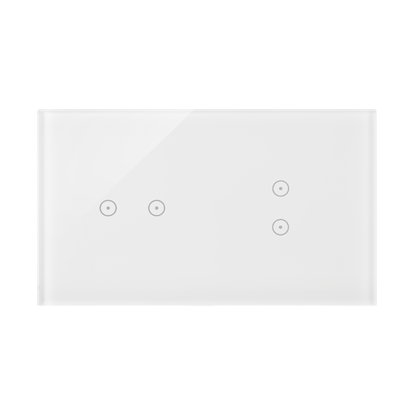 Panel dotykowy S54 Touch, 2 moduły, 2 pola dotykowe poziome + 2 pola dotykowe pionowe, biała perła - DSTR223/70 - KONTAKT SIMON