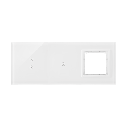 Panel dotykowy S54 Touch, 3 moduły, 2 pola dotykowe pionowe + 1 pola dotykowe + 1 otwór na osprzęt S54, biała perła - DSTR3310/70 - KONTAKT SIMON