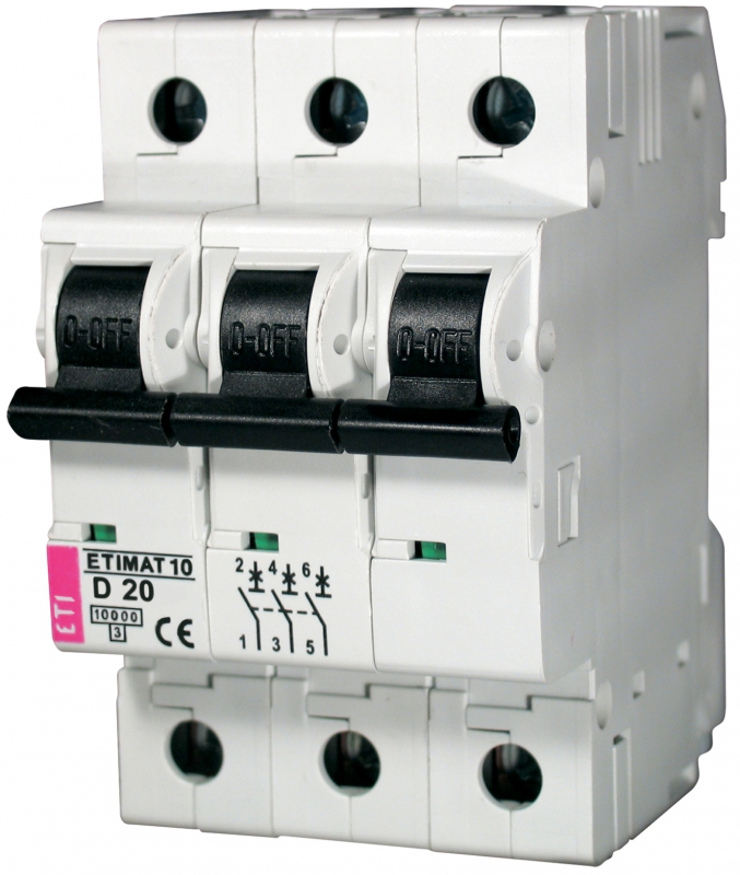 WYŁĄCZNIK NADPRĄDOWY ETIMAT 10 3P D20 - 002155717 - ETI