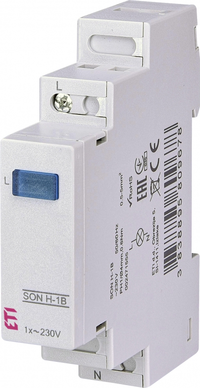 SYGNALIZATOR OBECNOŚCI NAPIĘCIA (1 X NIEBIESKA LED) SON H-1B - 002471555 - ETI
