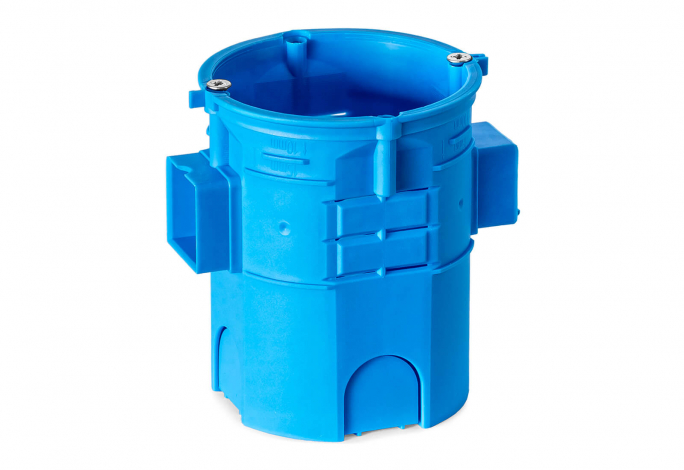 PUSZKA PODTYNK SZEREGOWA Z WKRĘTAMI 60MM BEZHALOGENOWA EKSTRA - GŁĘBOKA 80MM NIEBIESKA 62X81X60 S60Gw - 34009203 - SIMET