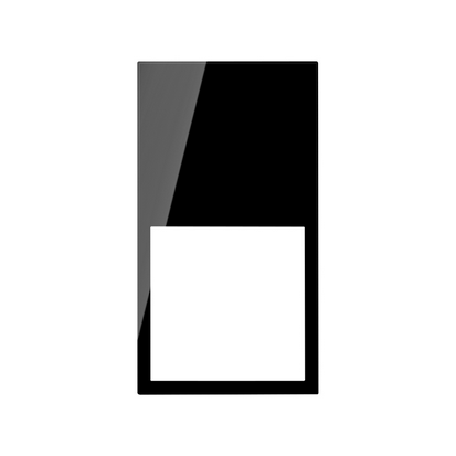Ramka minimal pionowa 2-krotna, 2x1/2; czarny - 10002620-138 - KONTAKT SIMON