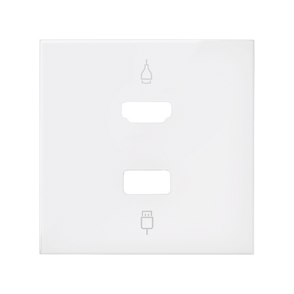 Pokrywa do gniazda HDMI+ USB; biały mat - 10001095-230 - KONTAKT SIMON