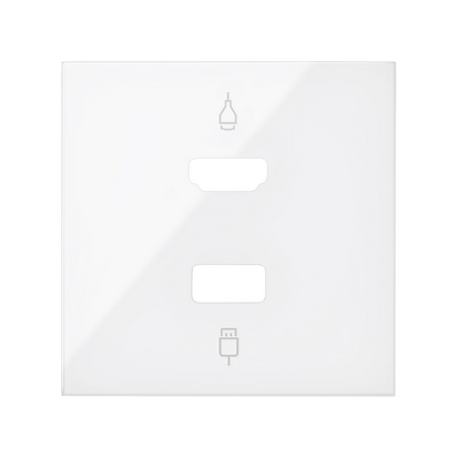 Pokrywa do gniazda HDMI+ USB; biały - 10001095-130 - KONTAKT SIMON