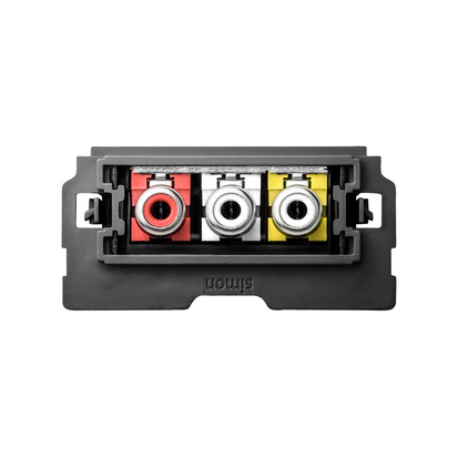 Gniazdo 3RCA (mechanizm 1/2, bez ramki montażowej) - 10000565-039 - KONTAKT SIMON