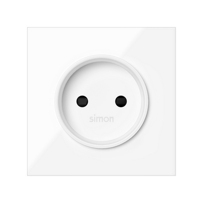 Pokrywa do gniazda bez uziemienia; biały - 10000040-130 - KONTAKT SIMON