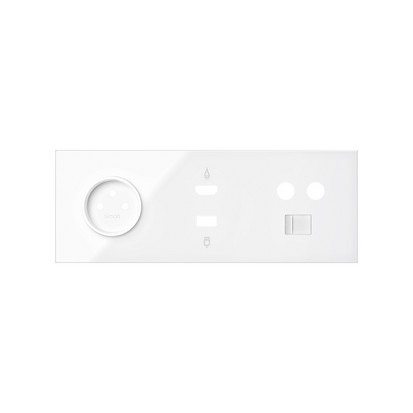Panel 3-krotny: 1 gniazdo + 1 HDMI + 1 USB + 1 TV + 1 RJ45; czarny - 10020317-138 - KONTAKT SIMON