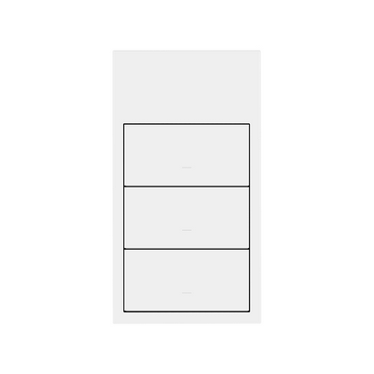 Panel 2-krotny pion: 3 klawisze; biały mat - 10020215-230 - KONTAKT SIMON