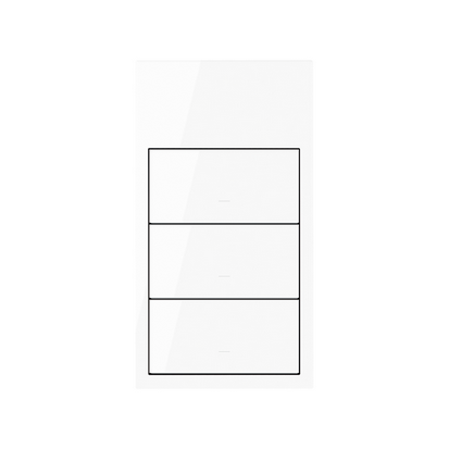 Panel 2-krotny pion: 3 klawisze; biały - 10020215-130 - KONTAKT SIMON