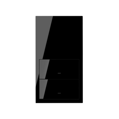 Panel 2-krotny: 2 klawisze; czarny - 10020213-138 - KONTAKT SIMON