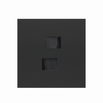 Panel 1-krotny: 2 gniazda RJ45; czarny mat - 10020111-238 - KONTAKT SIMON