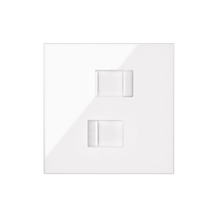 Panel 1-krotny: 2 gniazda RJ45; biały - 10020111-130 - KONTAKT SIMON