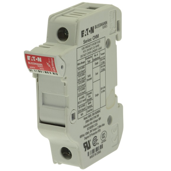 1P 32A 690V a.c. IEC 10X38 FUSE HOLDER - CHM1DU-M - EATON