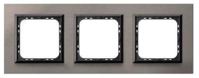 RAMKA POTRÓJNA ALUMINIUM 4MM SZCZOTKOWANASATYNA SONATA - R-3RAC/63/25 - OSPEL