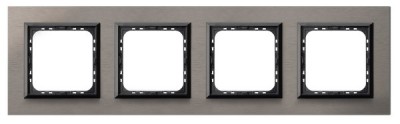 RAMKA POCZWÓRNA ALUMINIUM 4MM SZCZOTKOWANA SATYNA SONATA - R-4RAC/63/25 - OSPEL