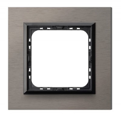 RAMKA POJEDYNCZA ALUMINIUM 4MM SZCZOTKOWANA SATYNA SONTATA - R-1RAC/63/25 - OSPEL
