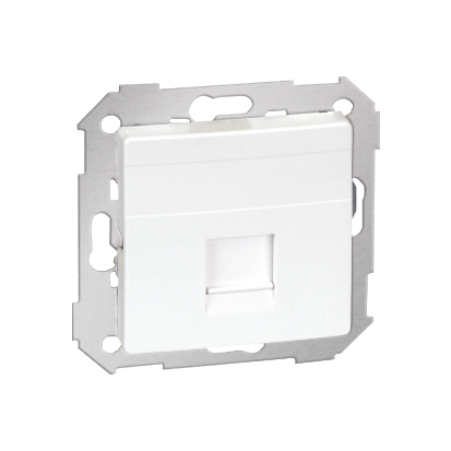 Pokrywa 1x gniazdo RJ45, płaska z żaluzją (moduł); biały - 82005-30 - KONTAKT SIMON