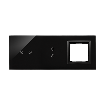 PANEL DOTYKOWY S54 TOUCH, 3 MODUŁY, 2 POLA DOTYKOWE POZIOME + 2 POLA DOTYKOWE PIONOWE + 1 OTWÓR NA OSPRZĘT S54, WULKANICZNA LAWA - DSTR3230/75 - KONTAKT SIMON