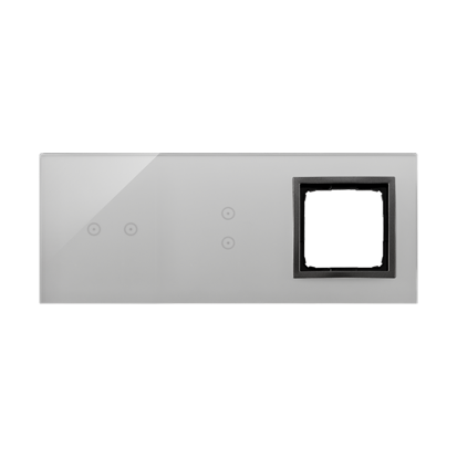 PANEL DOTYKOWY S54 TOUCH, 3 MODUŁY, 2 POLA DOTYKOWE POZIOME + 2 POLA DOTYKOWE PIONOWE + 1 OTWÓR NA OSPRZĘT S54, BURZOWA CHMURA - DSTR3230/72 - KONTAKT SIMON